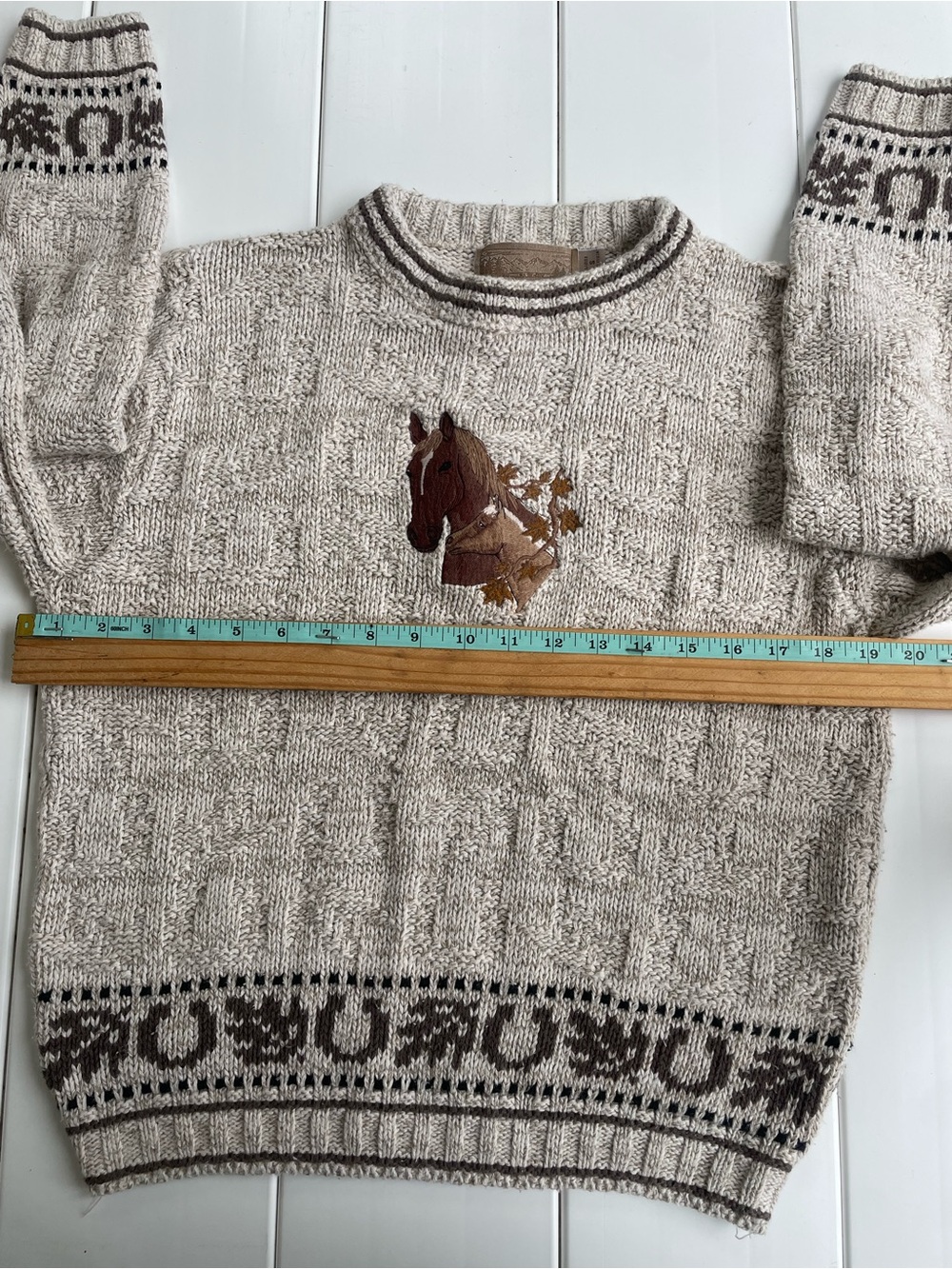 Shenandoah Chunk Knit Horse Sweater, Size S - Picture 5 of 8